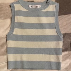 unworn ZARA cropped sweater tank top